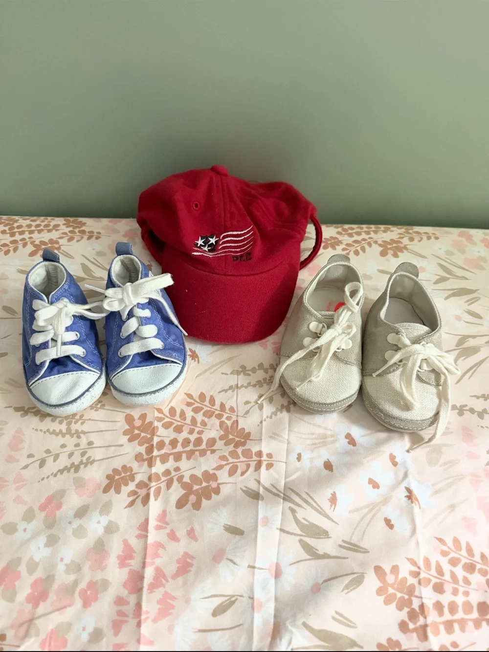 Kids Canvas Lace-Up Shoes in Blue and Cream